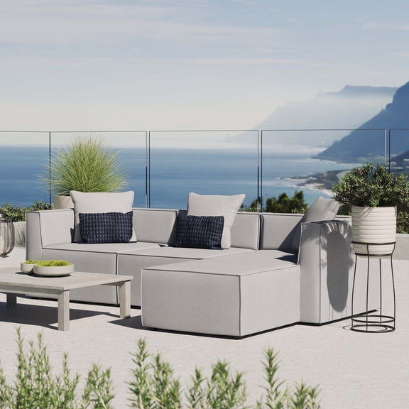 Modway Saybrook 4-Piece Outdoor Patio Upholstered Sectional Sofa