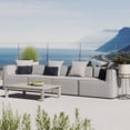 thumbnail image 1 of Modway Saybrook Outdoor Patio Upholstered 4-Piece Sectional Sofa in Gray, 1 of 4