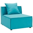 thumbnail image 1 of Modway Saybrook Outdoor Patio Upholstered Sectional Sofa Armless Chair in Turquoise, 1 of 6