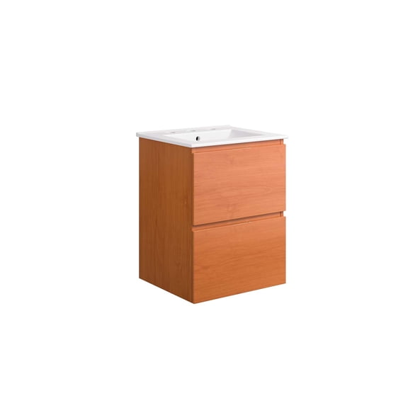 Modway Scenic Bathroom Vanity in Cherry White