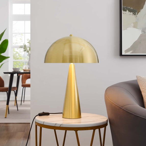 Modway Selena Metal Table Lamp in Satin Brass