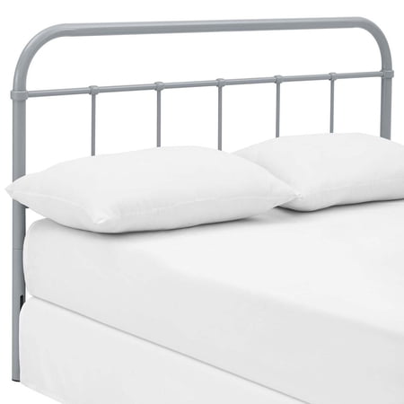 Modway Serena King Powder Coated Steel Headboard in Gray Finish
