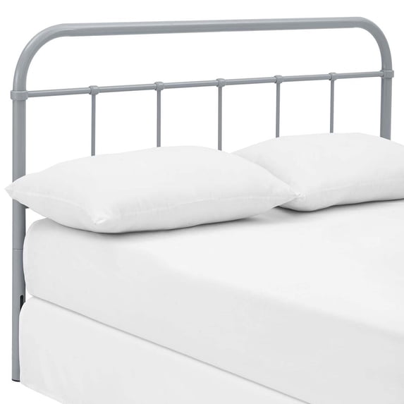 Modway Serena King Powder Coated Steel Headboard in Gray Finish