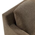 thumbnail image 1 of Serene Fabric Slipcovered Swivel Armchair in Mocha, 1 of 9