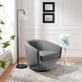 thumbnail image 1 of Modway Series Performance Velvet Fabric Swivel Chair in Gray, 1 of 9