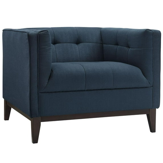 Modway Serve Upholstered Fabric Armchair in Azure