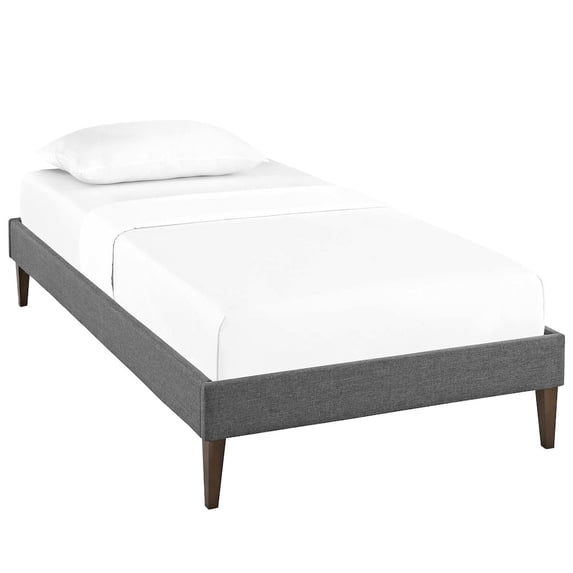 Modway Sharon Fabric Upholstered Twin Platform Bed in Gray