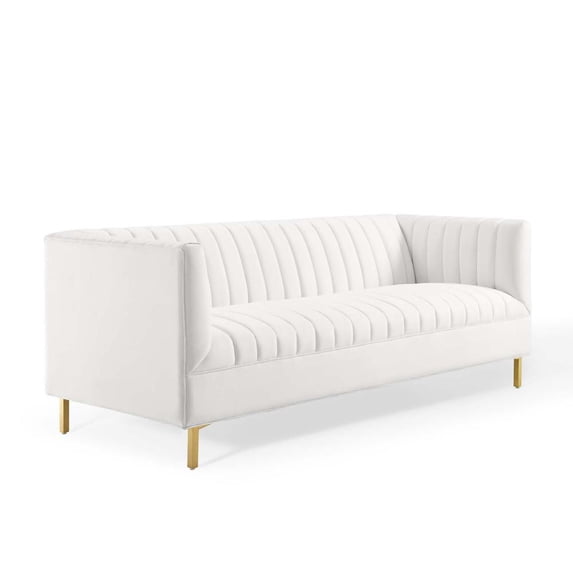 Shift Channel Tufted Performance Velvet Sofa-EEI-4132