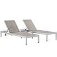 thumbnail image 1 of Shore 3 Piece Outdoor Patio Aluminum Set, Silver Gray, (MDY), 1 of 7