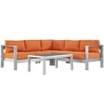 thumbnail image 1 of Shore 4 Piece Outdoor Patio Aluminum Sectional Sofa Set-EEI-2559, 1 of 7