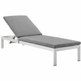 thumbnail image 1 of Modway Shore Outdoor Patio Aluminum Chaise with Cushions, 1 of 4