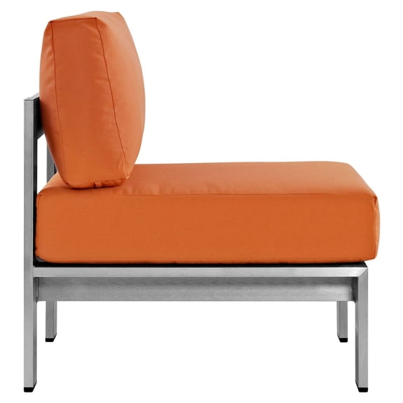 Modway Shore Aluminum Armless Outdoor Lounge Chair