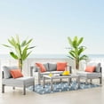 thumbnail image 1 of Modway Shore Sunbrella® Fabric Outdoor Patio Aluminum 4 Piece Set in Silver Gray, 1 of 10