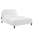 thumbnail image 1 of Modway Sienna Performance Velvet Twin Platform Bed in White, 1 of 10