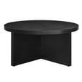thumbnail image 1 of Modway Silas Round Modern Wood Coffee Table with X-Shaped Base in Black, 1 of 8