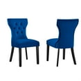 thumbnail image 1 of Modway Silhouette 20" Modern Fabric Dining Chairs in Black/Navy (Set of 2), 1 of 9