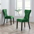 thumbnail image 1 of Modway Silhouette Performance Velvet Dining Chairs - Set of 2 in Emerald, 1 of 9