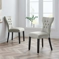 thumbnail image 1 of Modway Silhouette Performance Velvet Dining Chairs - Set of 2 in Light Gray, 1 of 9