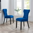 thumbnail image 1 of Modway Silhouette Performance Velvet Dining Chairs - Set of 2 in Navy, 1 of 9