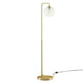 thumbnail image 1 of Modway Silo 1-Light Modern Glass/Metal Floor Lamp in Satin Brass, 1 of 9
