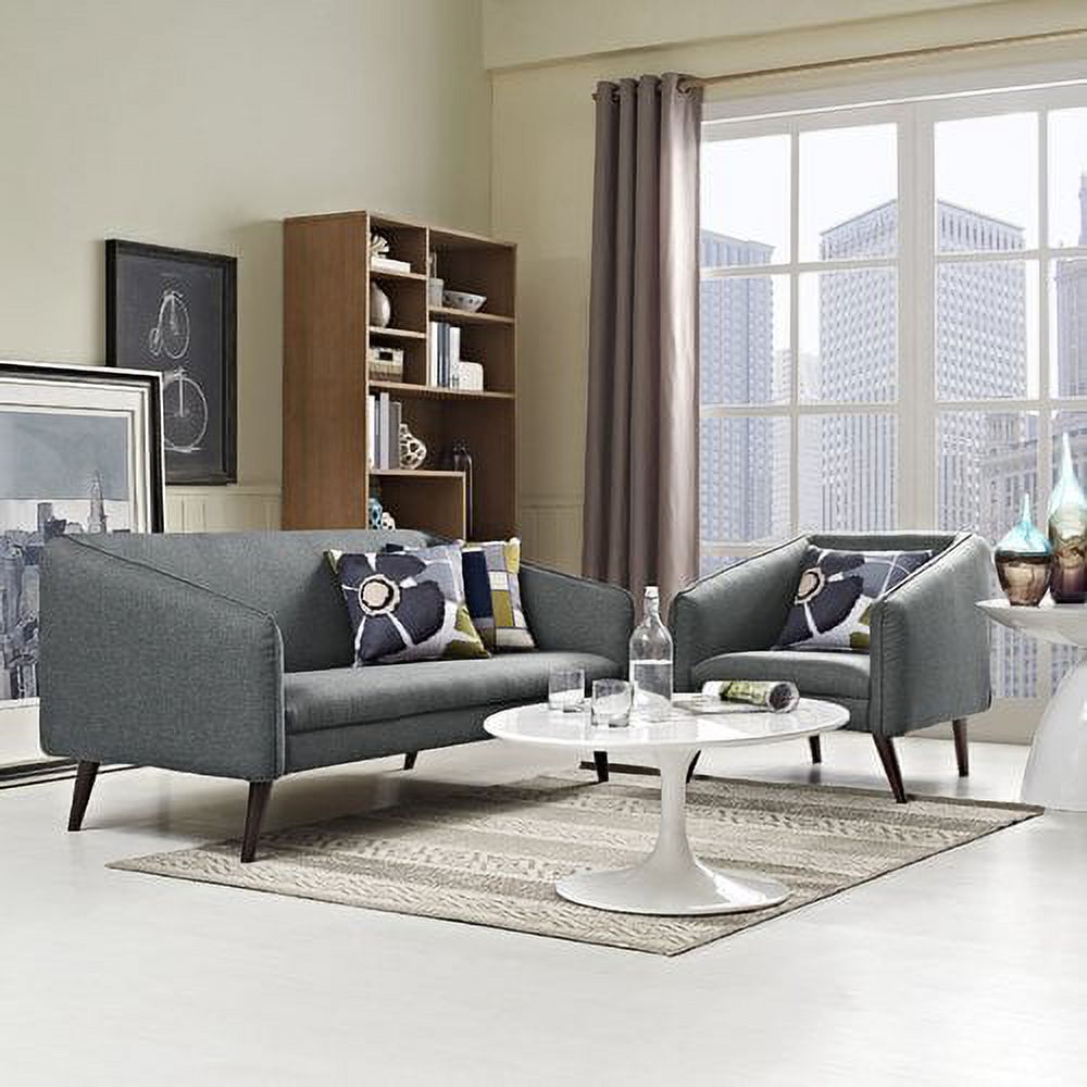Modway Slide Living Room Set, Upholstered, Set of 2 (Armchair and Sofa