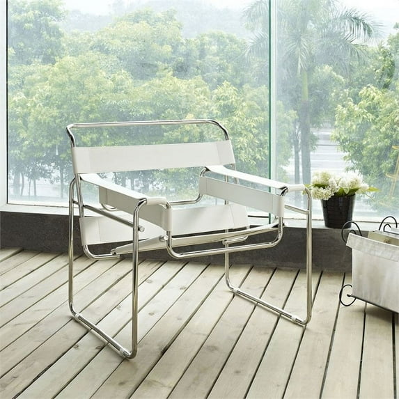 Modway Slingy Leatherette Lounge Chair, Multiple Colors