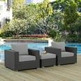 thumbnail image 1 of Modway Sojourn 3 Piece Outdoor Patio Sunbrella® Sectional Set, Multiple Colors, 1 of 6