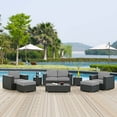 thumbnail image 1 of Modway Sojourn 8 Piece Outdoor Patio Sunbrella® Sectional Set, Multiple Colors, 1 of 8