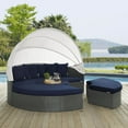 thumbnail image 1 of Modway Sojourn Aluminum Rattan Fabric Patio Daybed in Canvas/Navy, 1 of 5