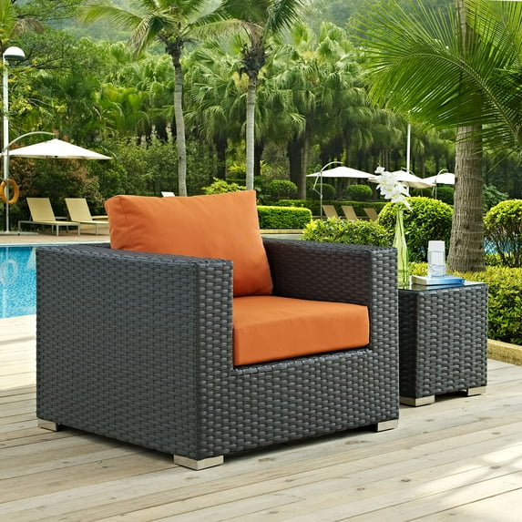 Modway Sojourn Outdoor Patio Sunbrella® Armchair in Canvas Tuscan