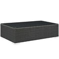 thumbnail image 1 of Modway Sojourn Aluminum and Rattan Patio Coffee Table in Chocolate, 1 of 3