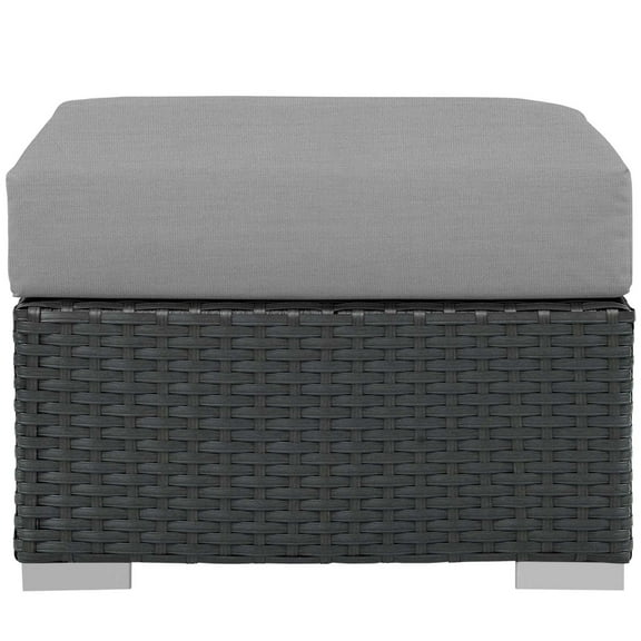 Modway Sojourn Outdoor Patio Sunbrella® Ottoman in Canvas Gray