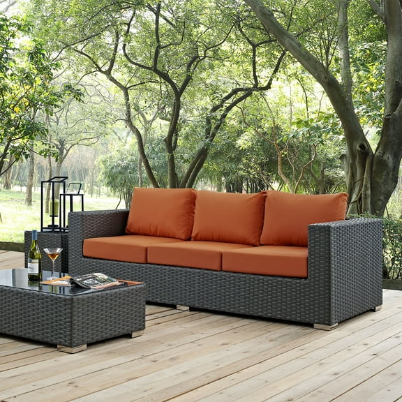 Modway Sojourn Outdoor Patio Sunbrella® Sofa in Canvas Tuscan