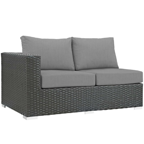 Modway Sojourn Outdoor Patio Sunbrella® Left Arm Loveseat, Multiple Colors
