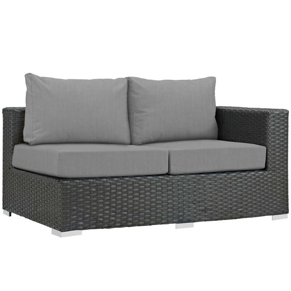 Modway Sojourn Outdoor Patio Sunbrella® Right Arm Loveseat, Multiple Colors