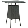 thumbnail image 1 of Modway Sojourn Small Aluminum and Rattan Patio Bar Table in Chocolate, 1 of 2
