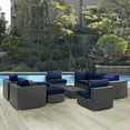 thumbnail image 1 of Modway Sojourn Wicker 10 Piece Patio Conversation Set, 1 of 4