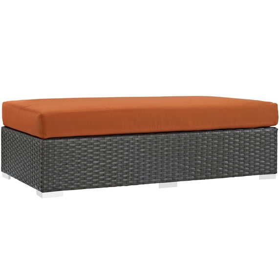 Sojourn Outdoor Patio Fabric Sunbrella Rectangle Ottoman EEI-1863