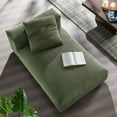 thumbnail image 1 of Modway Solace Modular Corduroy Upholstered Armless Chaise Lounge in Fern, 1 of 9