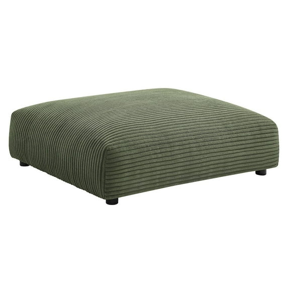 Solace Modular Corduroy Upholstered Ottoman in Fern