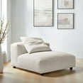 thumbnail image 1 of Solace Modular Upholstered Fabric Armless Chair in Salt, 1 of 9