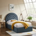 thumbnail image 1 of Solana Twin Platform Bed in Cadet Blue, 1 of 9
