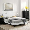 thumbnail image 1 of Modway Soleil Performance Velvet Twin Bed in White, 1 of 10
