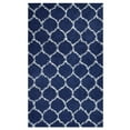 Modway Solvea Moroccan Trellis 8x10 Shag Area Rug in Navy and Ivory