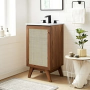 Modway Soma 18” Bathroom Vanity Cabinet (Sink Basin Not Included) in Walnut