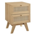 thumbnail image 1 of Modway Soma 2-Drawer Rattan MDF and Particleboard Nightstand in Oak, 1 of 7