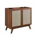 thumbnail image 1 of Modway Soma 36" Modern Wood Bathroom Vanity Cabinet with Rattan Door in Walnut, 1 of 9