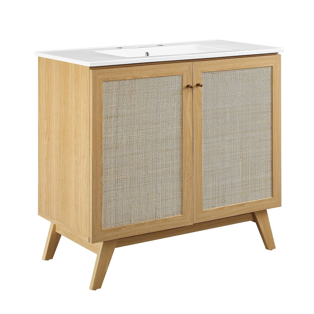 Modway Soma 36” Bathroom Vanity in Oak White