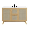 thumbnail image 1 of Modway Soma 48" Single Sink Modern Wood Bathroom Vanity in Oak and White, 1 of 17