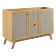 thumbnail image 1 of Modway 48" Wood Single or Double Sink Comp Bathroom Vanity Cabinet in Oak, 1 of 12